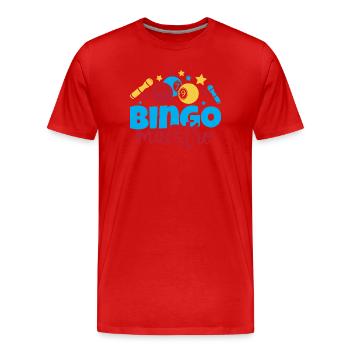 Bingo Game Maestro Bingo - Men's Premium Organic T-Shirt - red - Front - Damien (186cm)