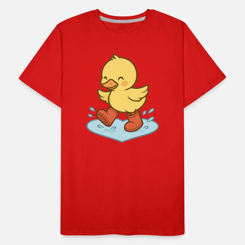 QuackSplash Rubber Duck in Boots Men's Premium Organic T-Shirt
