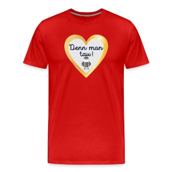 Dictons bas allemands départ mouette - T-shirt bio Premium Homme - rouge - Devant - Damien (186cm)