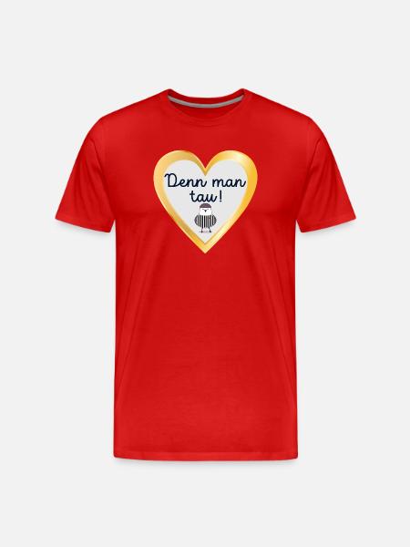 Low German sayings seagull start - Men's Premium Organic T-Shirt - red