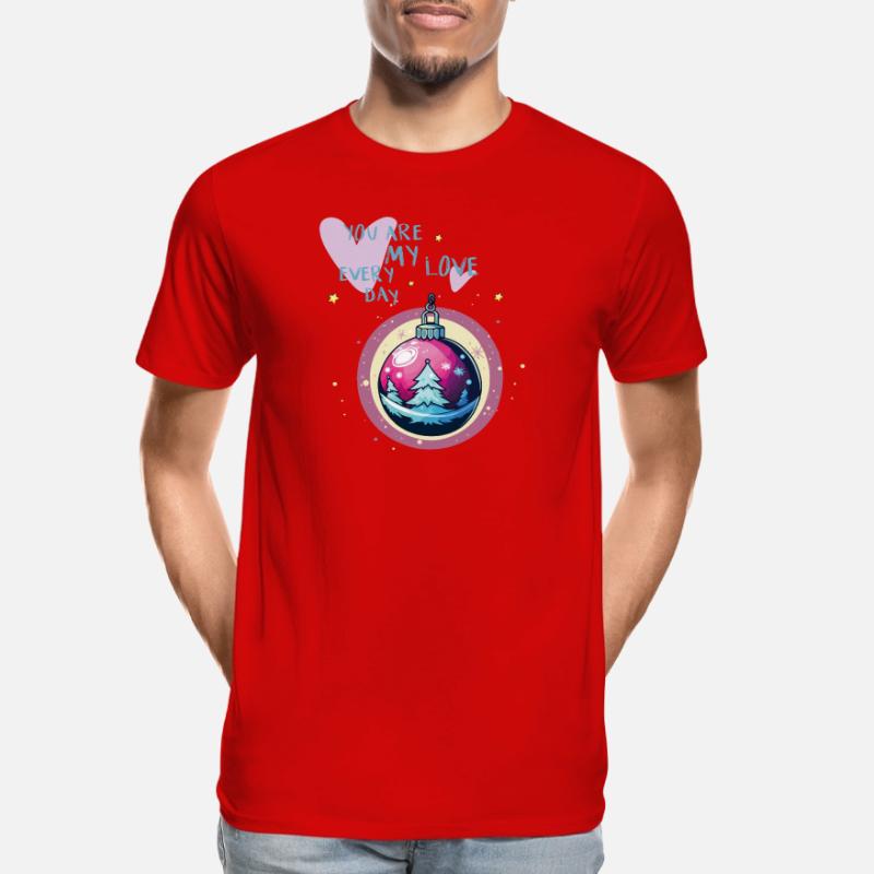 Weihnachtskugel Liebe  Männer Premium Bio T-Shirt