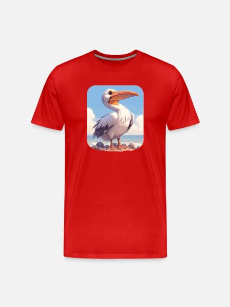 Pélicans Pélican - T-shirt bio Premium Homme - rouge