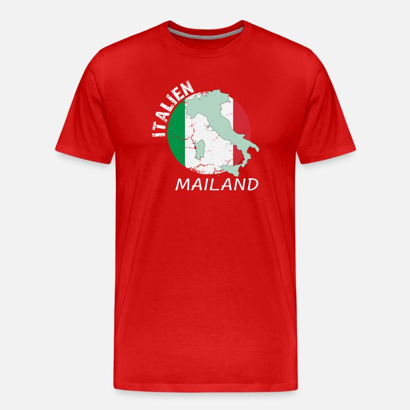 Mailand - Männer Premium Bio T-Shirt - Rot
