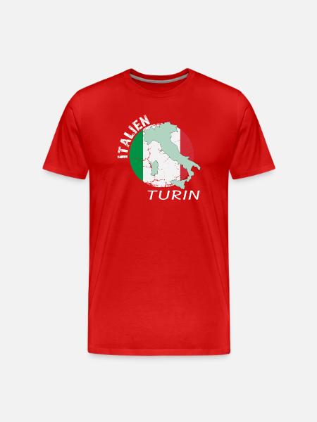 Turin - Men's Premium Organic T-Shirt - red
