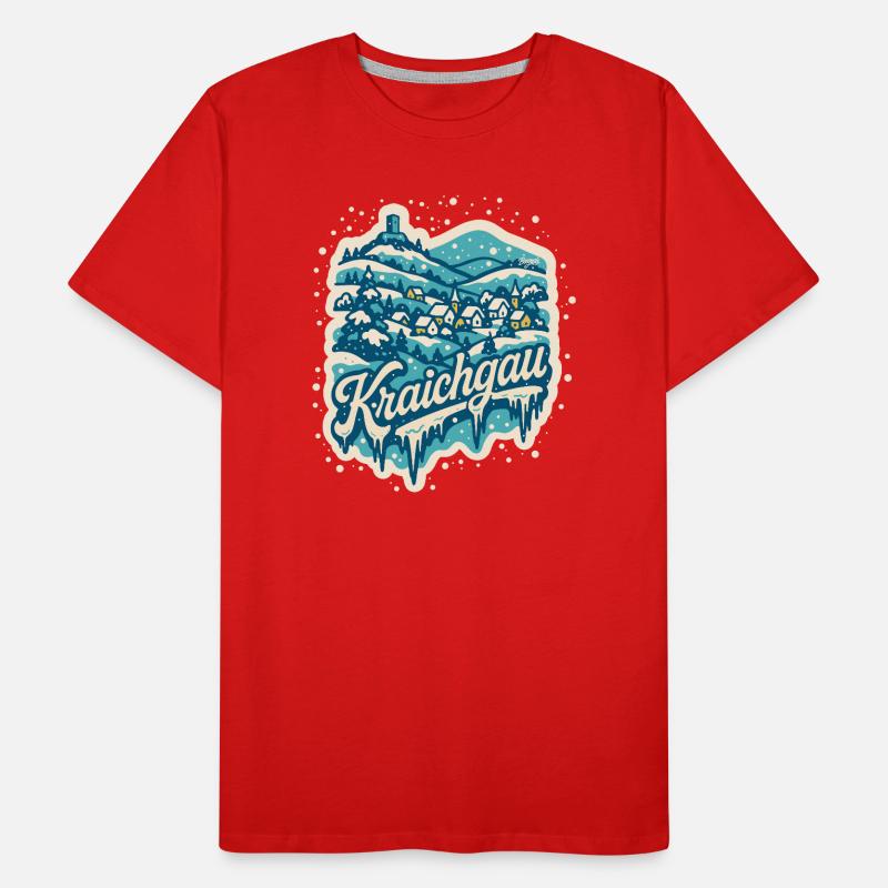 Kraichgau Winterlandschaft   Männer Premium Bio T-Shirt