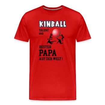 Kinball Spieler Kinballer Papa Vater Mann - Männer Premium Bio T-Shirt - Rot - Vorne - Damien (186cm)