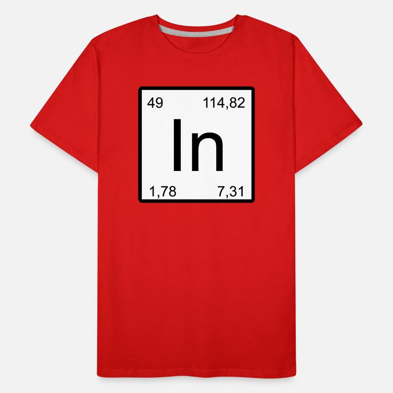 Indium Minimal Element Typography Männer Premium Bio T-Shirt