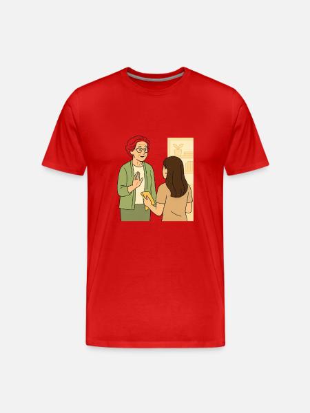 Grandma Karin - Men's Premium Organic T-Shirt - red