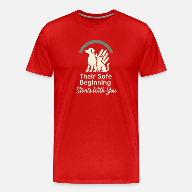 Tierheimmitarbeiter, Tierrettungs-freiwilliger - Männer Premium Bio T-Shirt - Rot