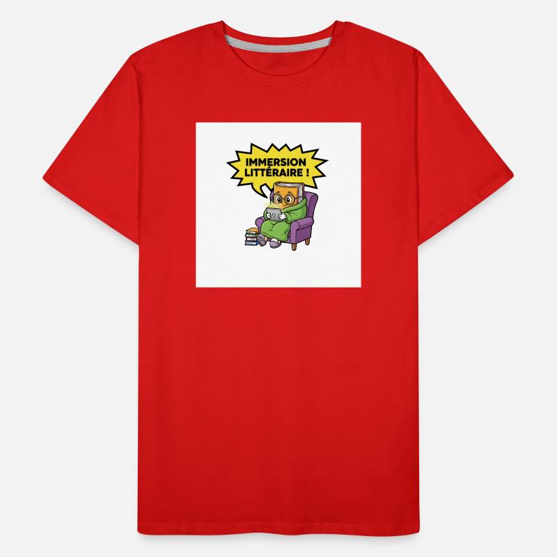 Immersion Littéraire Colorée T-shirt bio Premium Homme