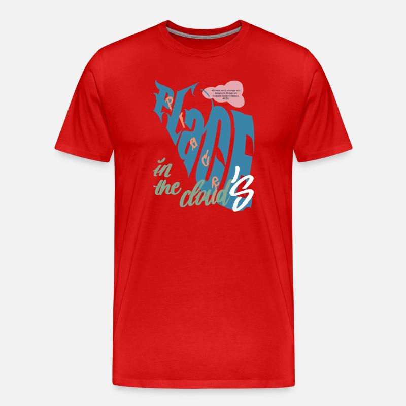 Place in the clouds Graffiti - Männer Premium Bio T-Shirt - Rot