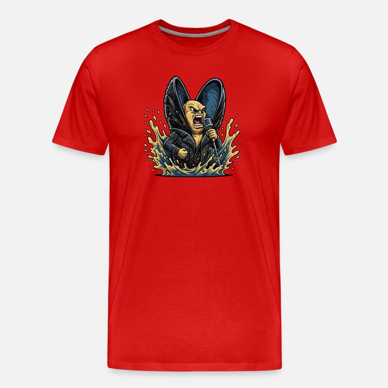Muschelwippe mit Mikrofon - Männer Premium Bio T-Shirt - Rot