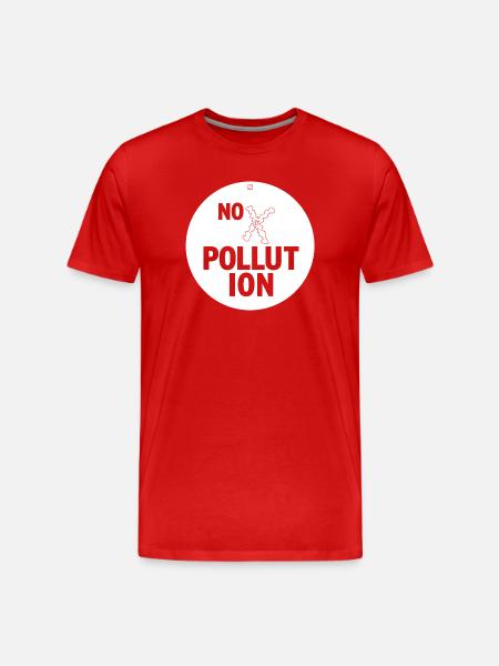 PAS DE POLLUTION - T-shirt bio Premium Homme - rouge