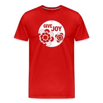 DONNEZ DE LA JOIE - T-shirt bio Premium Homme - rouge - Devant - Damien (186cm)