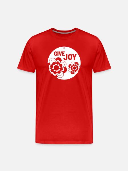 GIVE JOY - Männer Premium Bio T-Shirt - Rot
