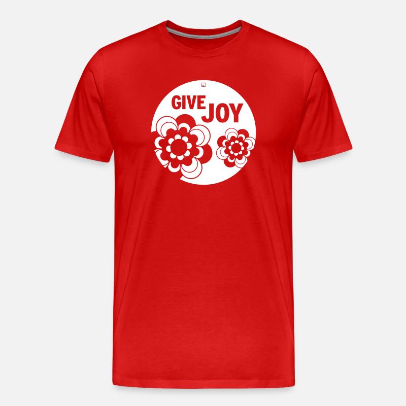 GIVE JOY - Männer Premium Bio T-Shirt - Rot