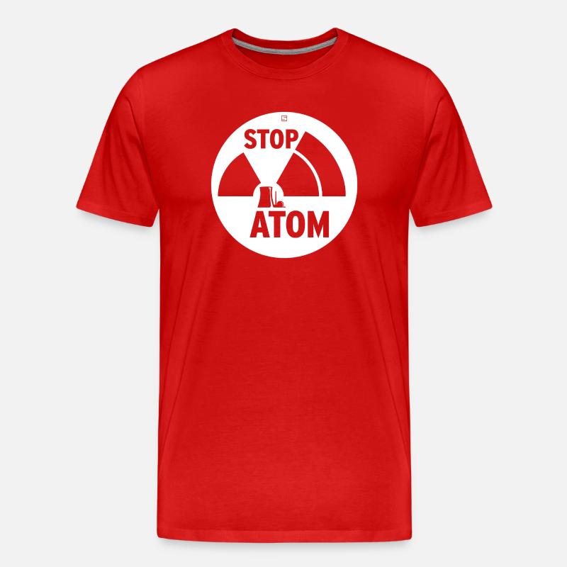 STOP ATOM - T-shirt bio Premium Homme - rouge