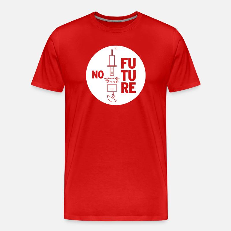 NO FUTURE - Männer Premium Bio T-Shirt - Rot