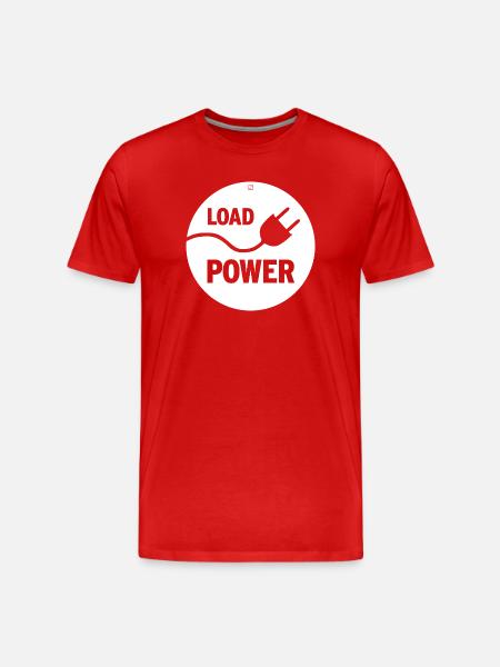 LOAD POWER - Männer Premium Bio T-Shirt - Rot