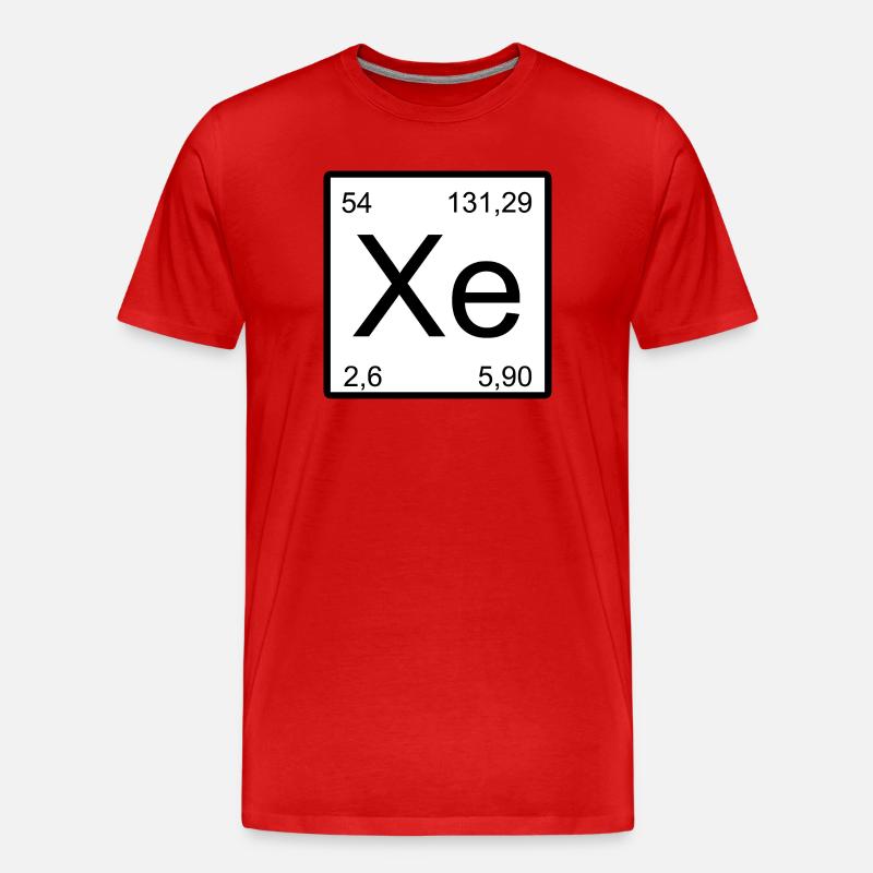Xe Element Typo Minimal - Men's Premium Organic T-Shirt - red