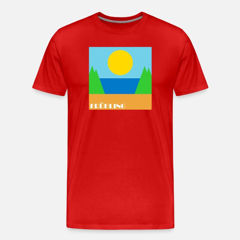 Spring - Men's Premium Organic T-Shirt - red