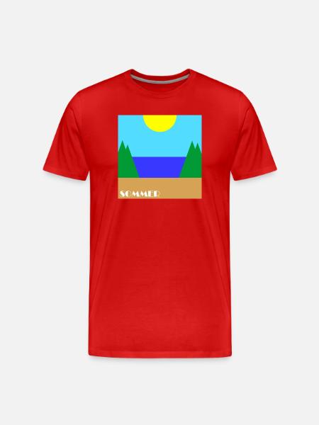 Été - T-shirt bio Premium Homme - rouge