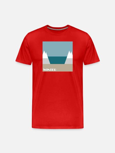 Hiver - T-shirt bio Premium Homme - rouge
