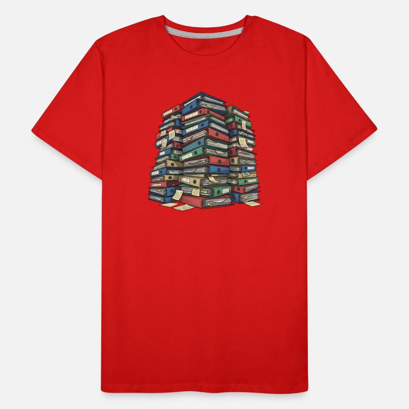 Folder Stack Office Chaos Men's Premium Organic T-Shirt