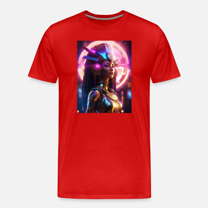 Hathor – Déesse du Son Céleste - T-shirt bio Premium Homme - rouge