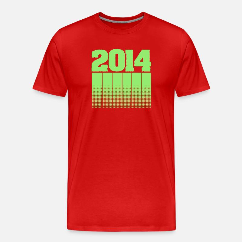 2014 2014 - Männer Premium Bio T-Shirt - Rot