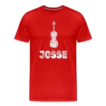 Bratsche Josse - Männer Premium Bio T-Shirt - Rot - Vorne - Damien (186cm)