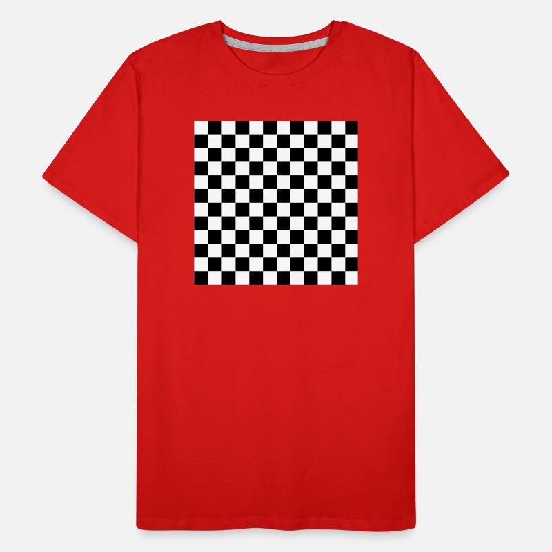 Carré d’échecs noir et blanc T-shirt bio Premium Homme