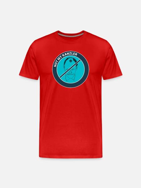 Not My Chancellor – Political Satire - Men's Premium Organic T-Shirt - red