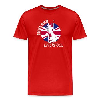 Liverpool - Männer Premium Bio T-Shirt - Rot - Vorne - Damien (186cm)