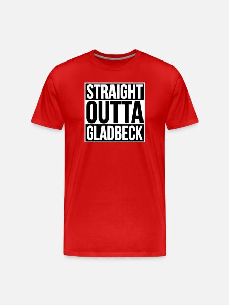 STRAIGHT OUTTA Gladbeck - Men's Premium Organic T-Shirt - red