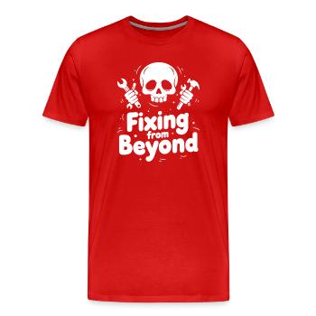 Skull Workshop Beyond Repair - Men's Premium Organic T-Shirt - red - Front - Damien (186cm)