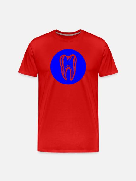 Tooth Dental Dentist Icon - Men's Premium Organic T-Shirt - red