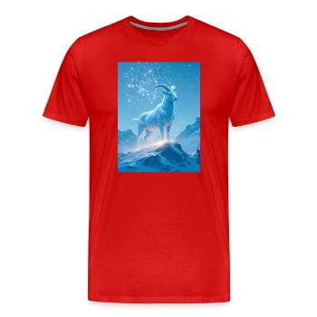 Ancient cosmic guardian ascending - Men's Premium Organic T-Shirt - red - Front - Damien (186cm)