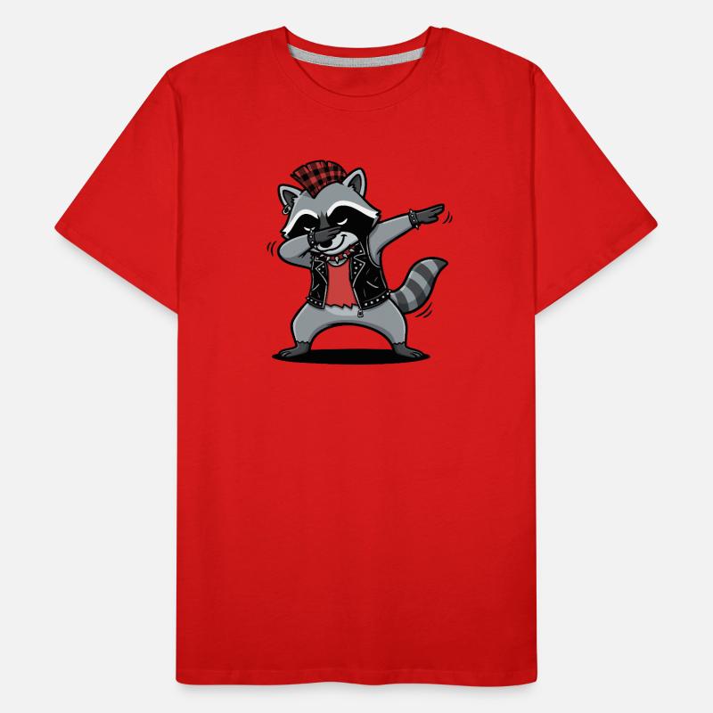 Punk Rock Raccoon – DAB Move dans le style comique T-shirt bio Premium Homme