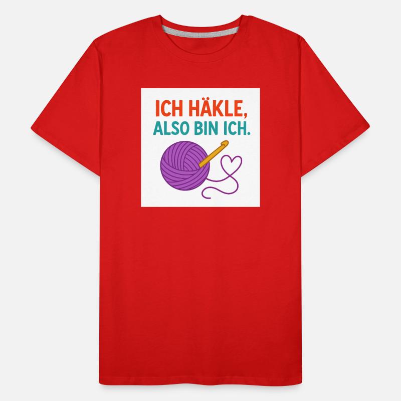 Ich häkle, also bin ich Männer Premium Bio T-Shirt