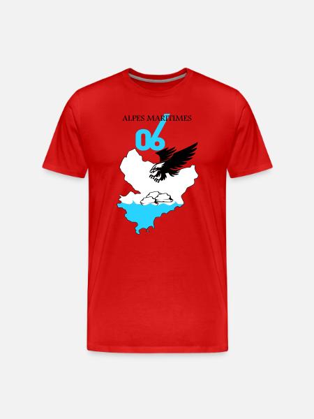 Alpes Maritimes - Men's Premium Organic T-Shirt - red