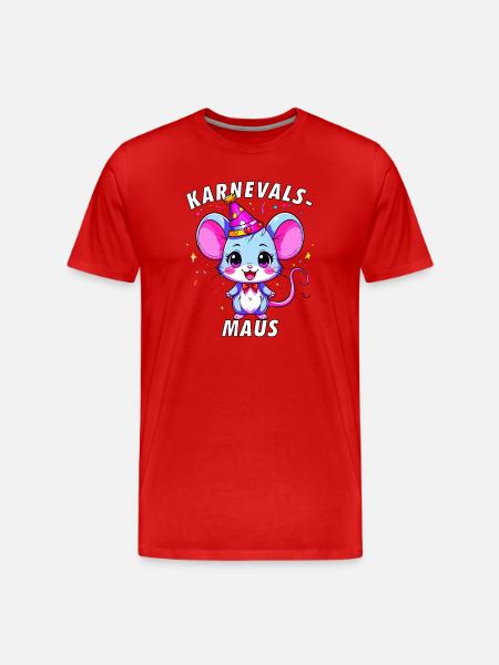 CARNIVAL MOUSE - Men's Premium Organic T-Shirt - red