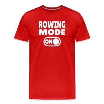 Rowing Mode ON - Rudern - Männer Premium Bio T-Shirt - Rot - Vorne - Damien (186cm)