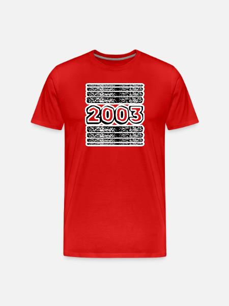 2003 2003 - Männer Premium Bio T-Shirt - Rot