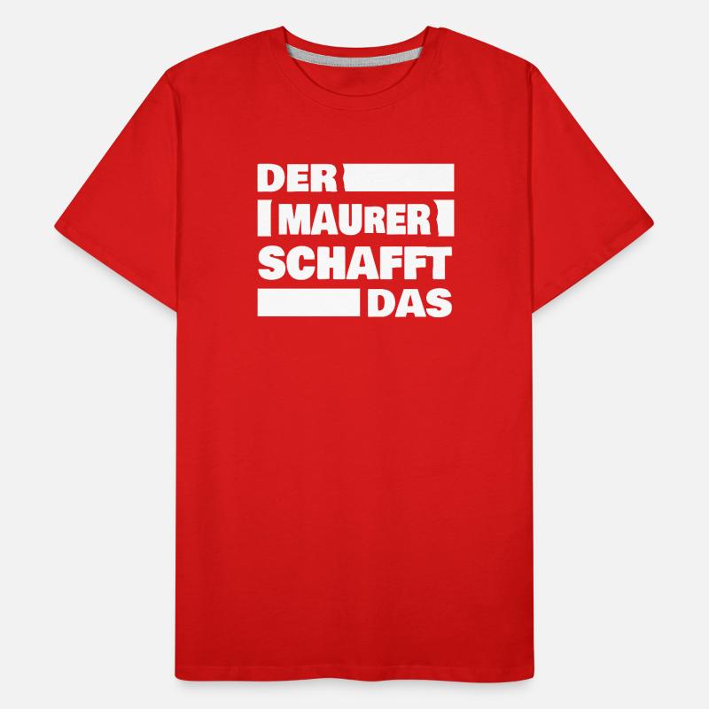 Bricklayer as work Men's Premium Organic T-Shirt