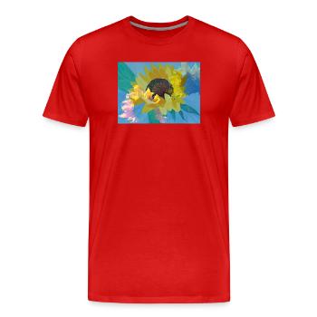 Multi-exposition tournesol - T-shirt bio Premium Homme - rouge - Devant - Damien (186cm)