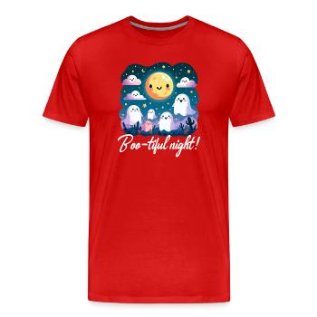 Entzückende Buh-Nacht der Geister - Männer Premium Bio T-Shirt - Rot - Vorne - Damien (186cm)