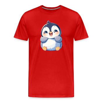 Penguins Penguin - Men's Premium Organic T-Shirt - red - Front - Damien (186cm)