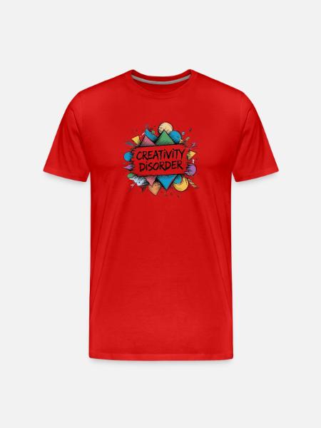Creativity Disorder – Artistic Chaos - Men's Premium Organic T-Shirt - red