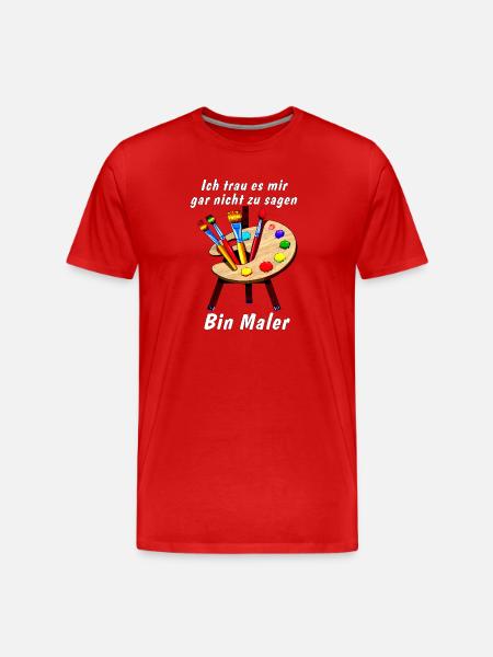 Easel I'm a painter - Men's Premium Organic T-Shirt - red